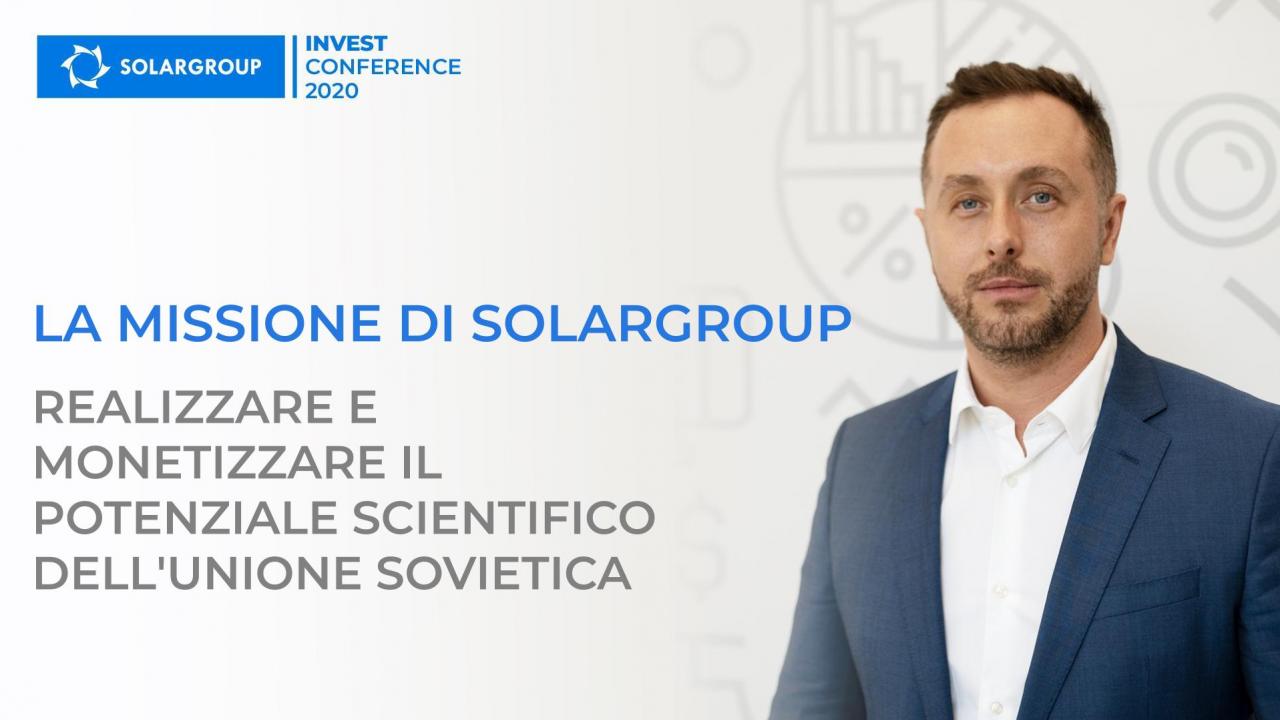 La missione di SOLARGROUP: realizzare e monetizzare il potenziale scientifico dell'URSS | Sergey Semenov