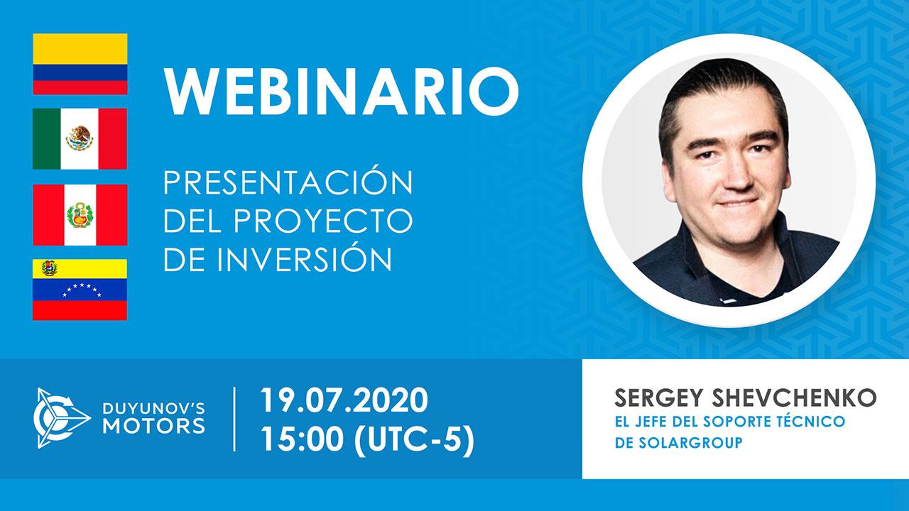 Latinoamerica. Presentación del proyecto de inversión "Motores de Duyunov"