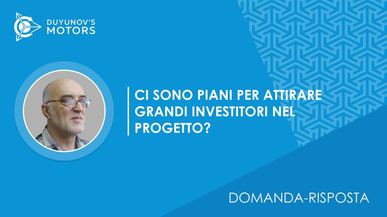 Ci sono piani per attirare grandi investitori nel progetto? Ci sono piani di frazionamento o di emissione di ulteriori azioni in futuro per aumentare la portata di SovElMash attirando grandi investitori?