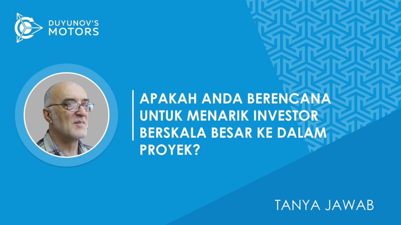 Apakah ada rencana untuk menarik investor berskala besar ke dalam proyek? Apakah ada rencana pemecahan saham atau menerbitkan saham tambahan untuk meningkatkan "SovElMash" melalui keterlibatan investor berskala besar di masa depan?