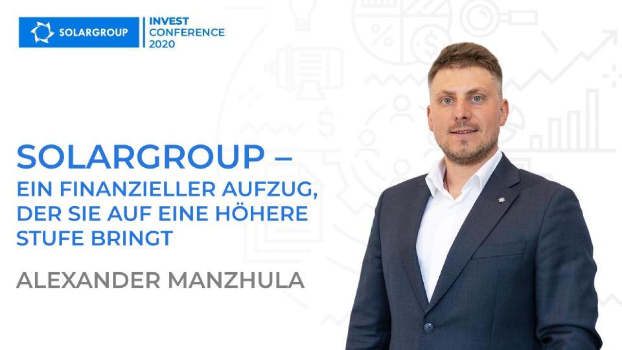 Alexander Manzhula: "SOLARGROUP ist der finanzielle Aufzug, der Sie auf eine höhere Stufe bringt"