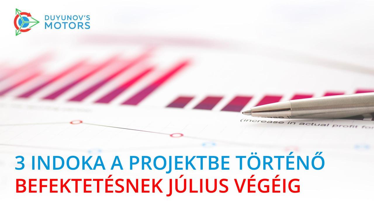 3 fő indoka a projektbe történő befektetésnek július vége előtt