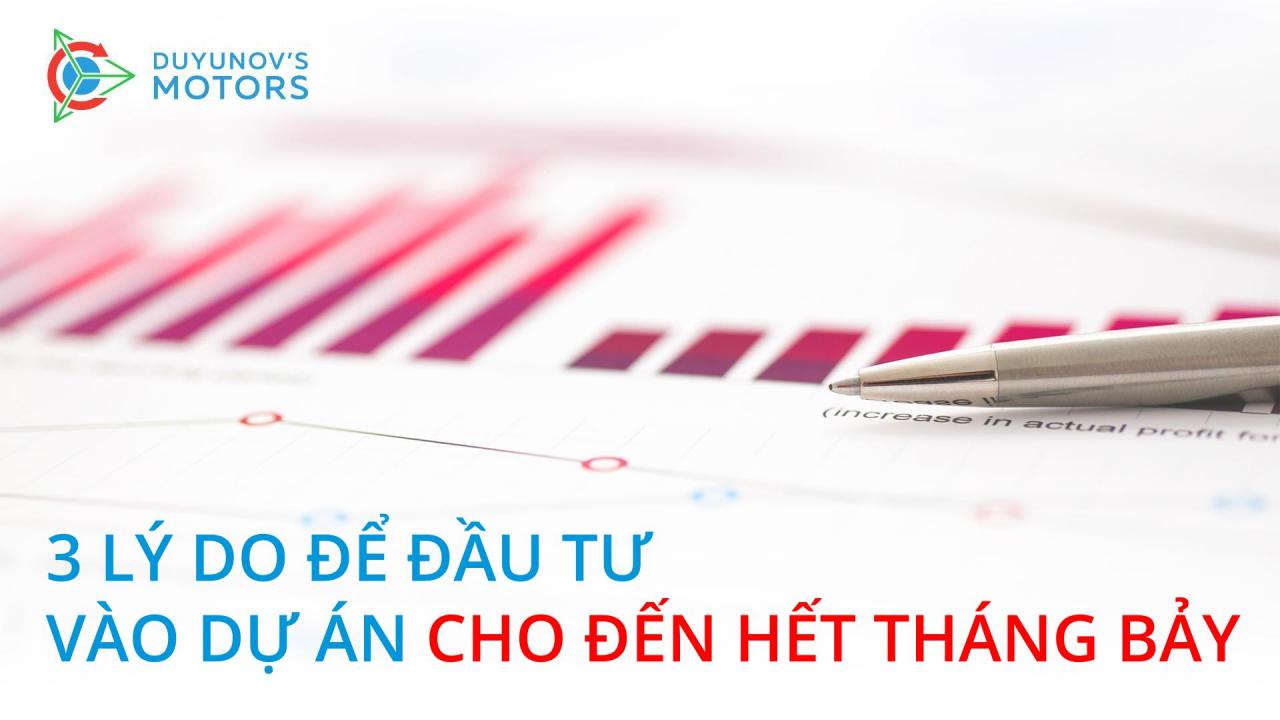 3 lý do chính để đầu tư vào dự án cho đến hết tháng bảy