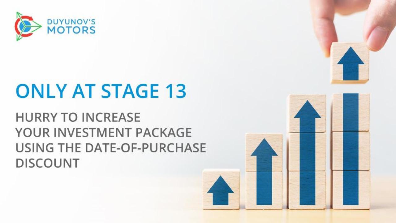 The last opportunity to increase your investment package using the date-of-purchase discount