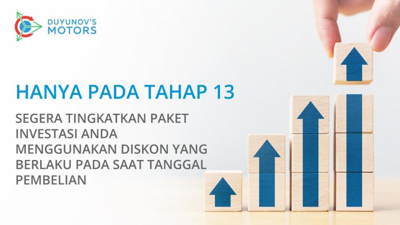 Peluang terakhir untuk meningkatkan paket investasi Anda menggunakan diskon yang berlaku saat tanggal pembelian