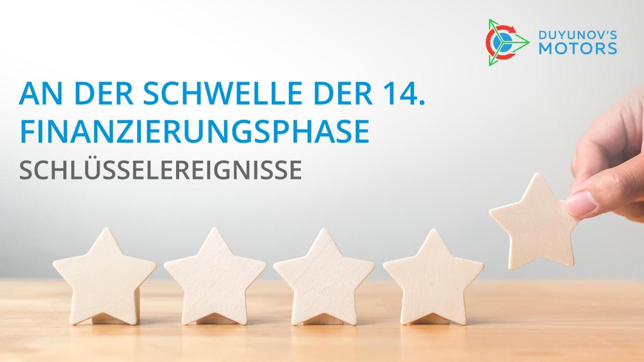 An der Schwelle zur 14. Finanzierungsphase: Schlüsselereignisse