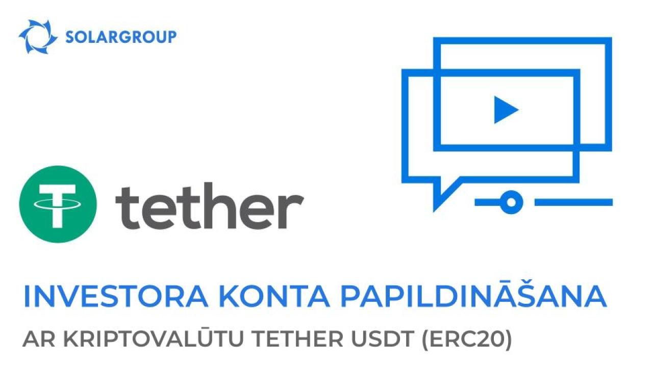 Papildiniet investora personīgo kontu ar kriptovalūtu TETHER USDT (ERC20)!