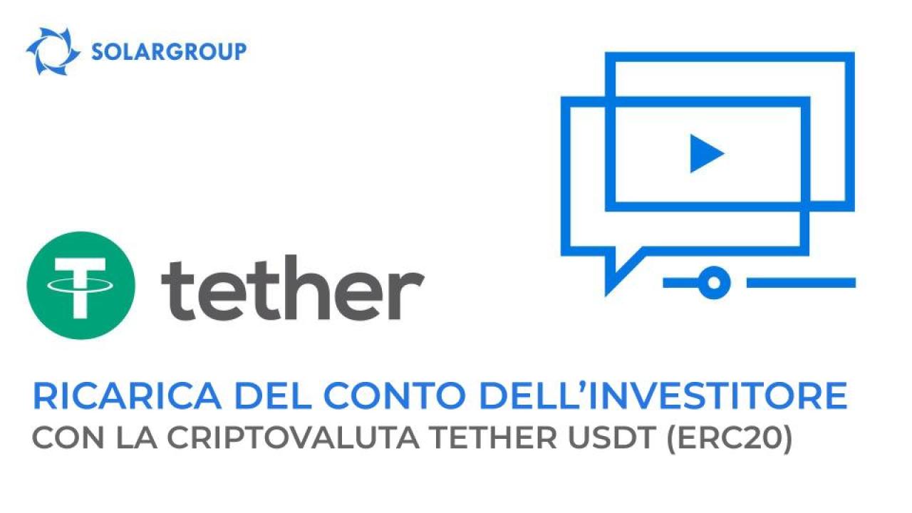 Ricarica il conto personale con la criptovaluta THETHER USDT (ERC20)!