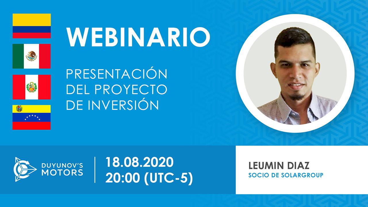 Latinoamerica. Presentación del proyecto de inversión "Motores de Duyunov"