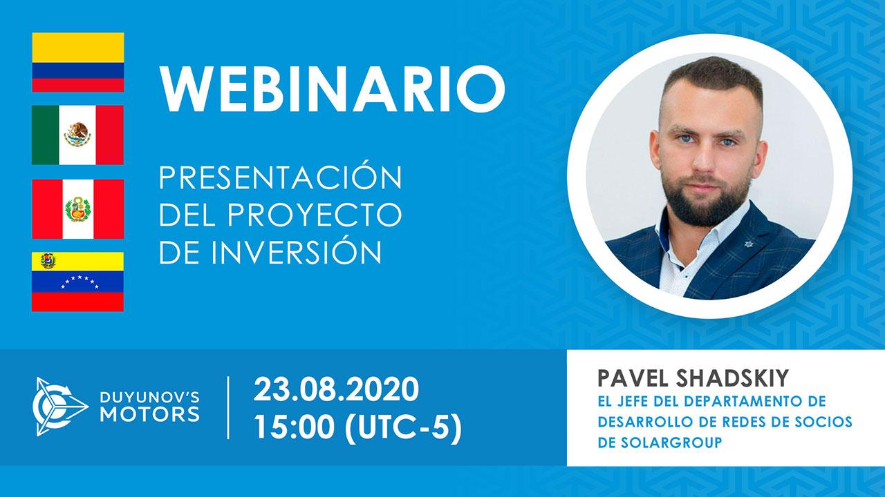 Latinoamerica. Presentación del proyecto de inversión "Motores de Duyunov"