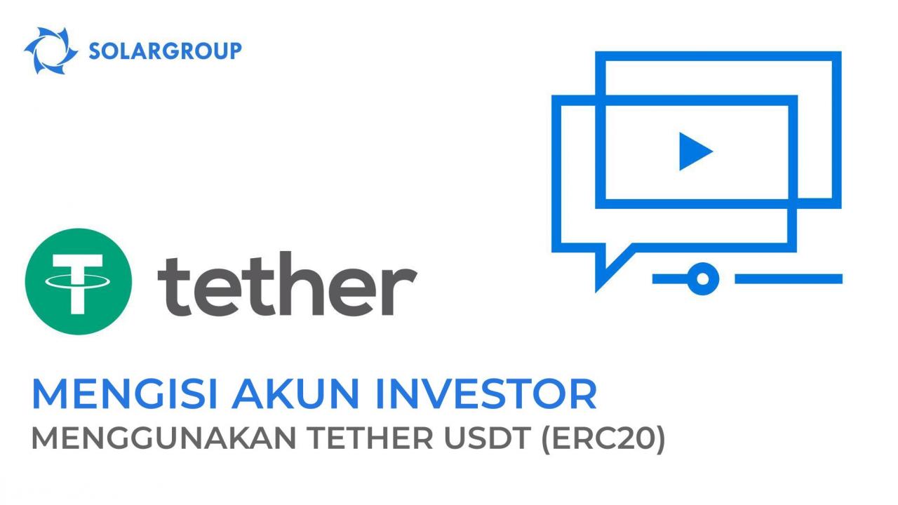 Isi akun investor pribadi Anda menggunakan mata uang kripto TETHER USDT (ERC20)!