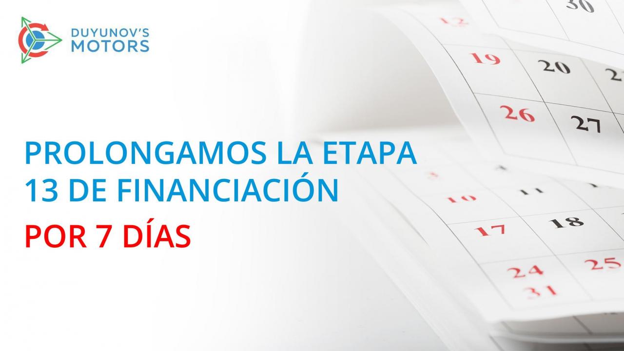 ¡Prolongamos la etapa 13 por 7 días!