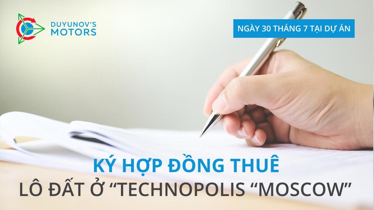 Ngày 30 tháng 7 tại dự án: đăng ký hợp đồng thuê đất