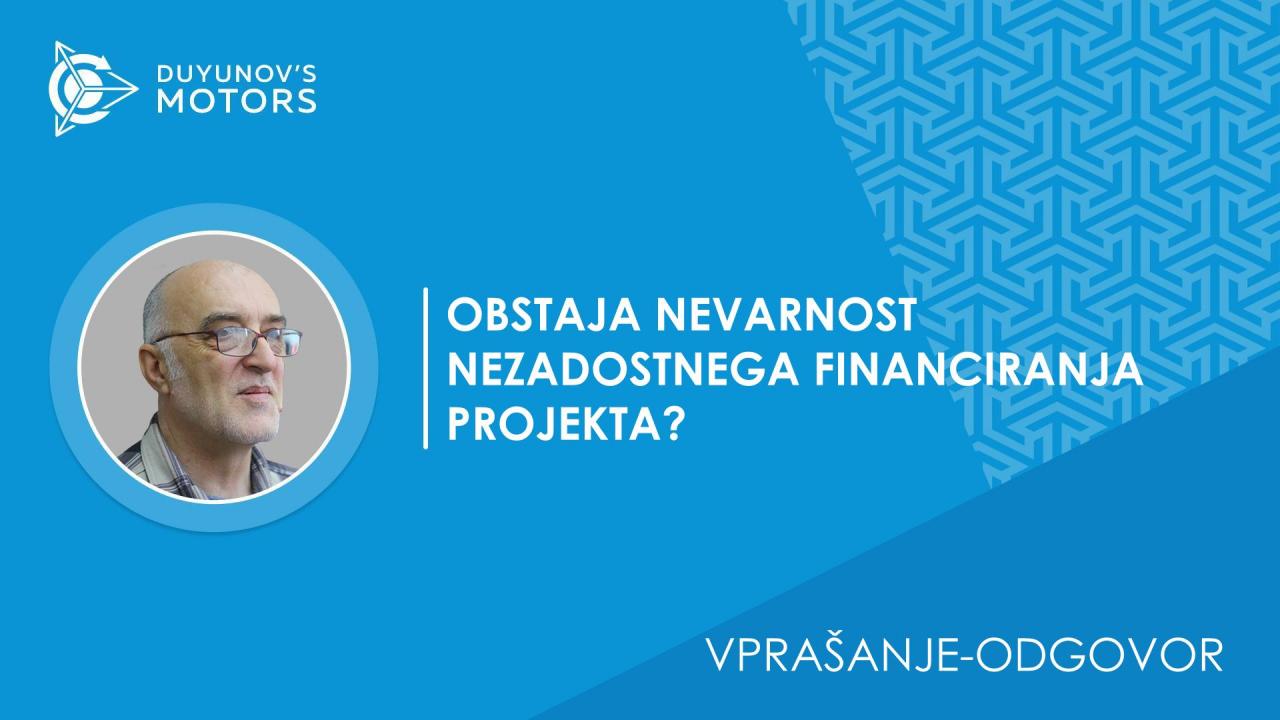 Vprašanje-odgovor. Ali obstaja nevarnost nezadostnega financiranja projekta?