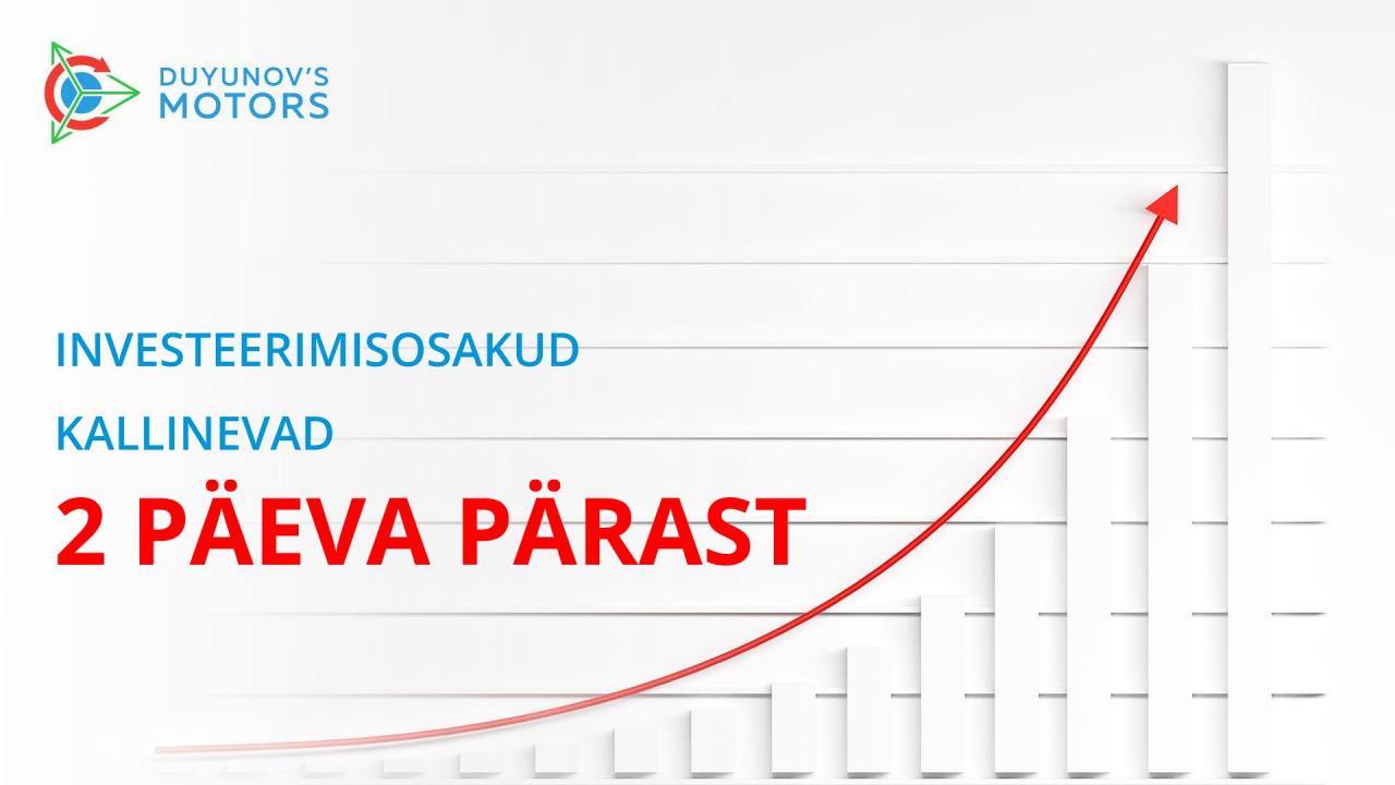 Investeerimisosakud kallinevad 2 päeva pärast!