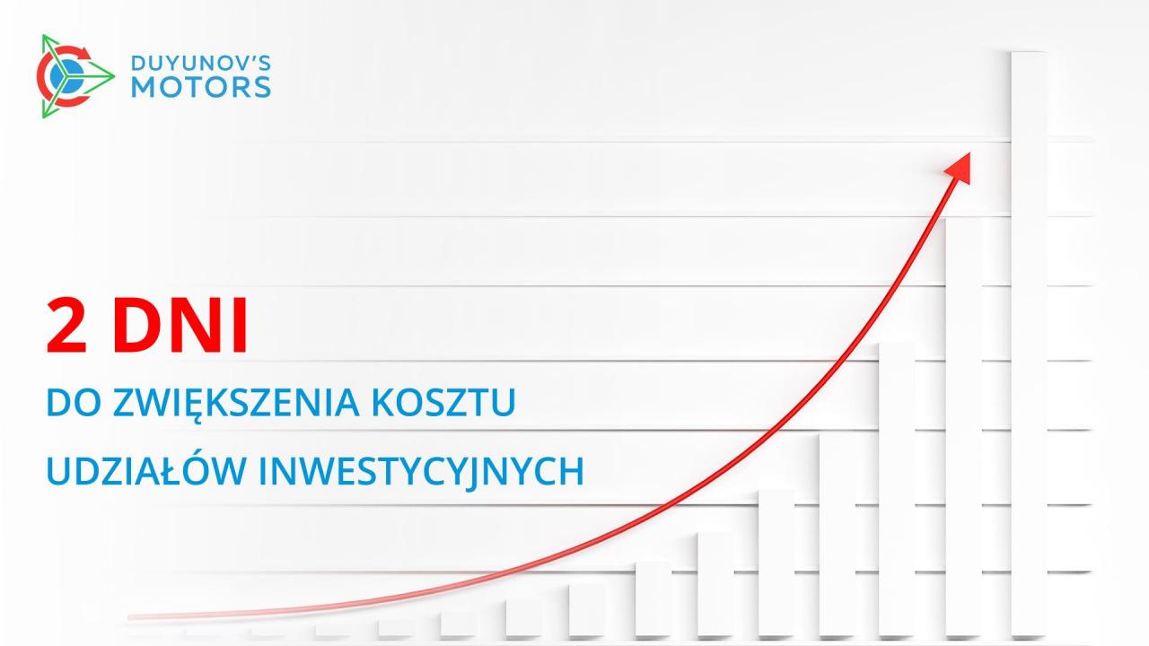 2 dni do zwiększenia kosztu udziałów inwestycyjnych!