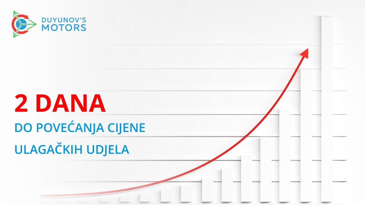 2 dana do povećanja cijene ulagačkih udjela