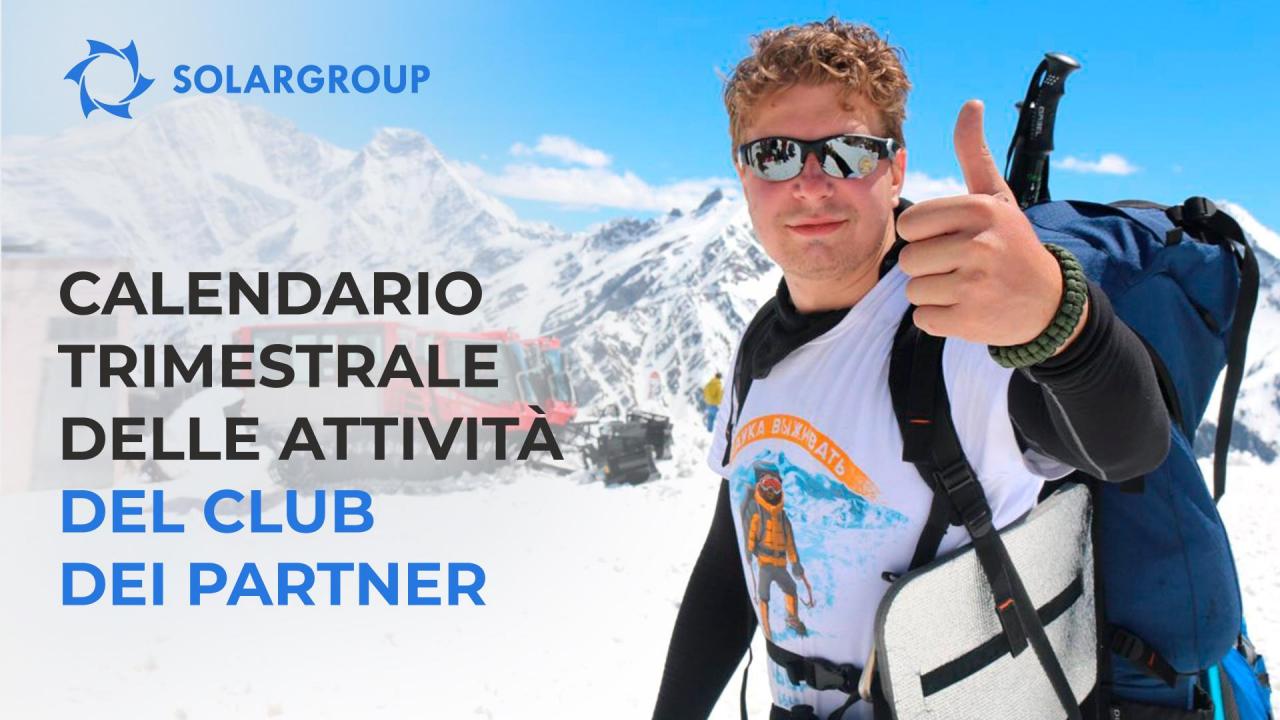 Calendario degli eventi del Club dei Partner