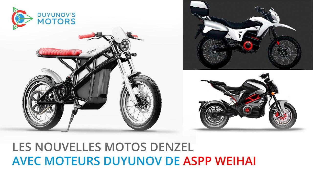 Les nouvelles motos Denzel avec moteurs Duyunov de ASPP Weihai