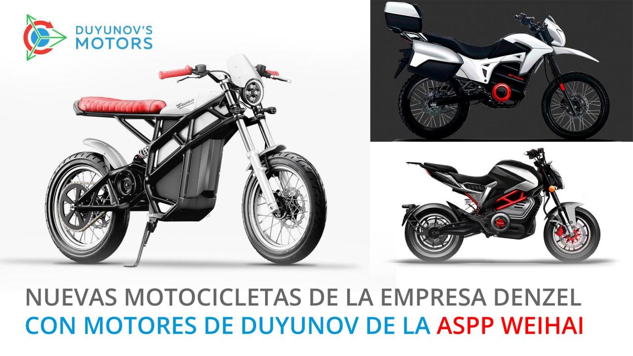 Nuevas motocicletas de la empresa Denzel con motores de Duyunov de la ASPP Weihai