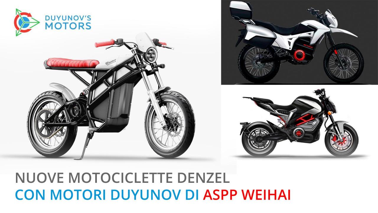 Nuove motociclette Denzel con motori Duyunov di ASPP Weihai