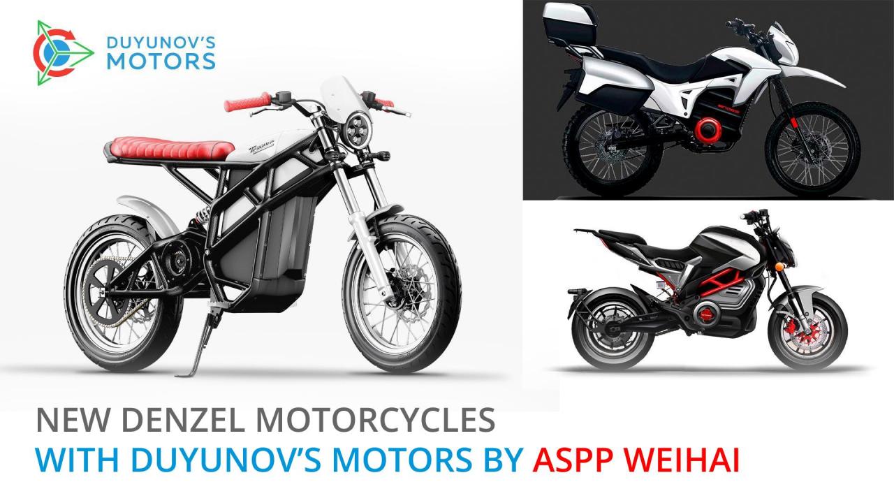 New Denzel motorcycles with Duyunov's motors by ASPP Weihai