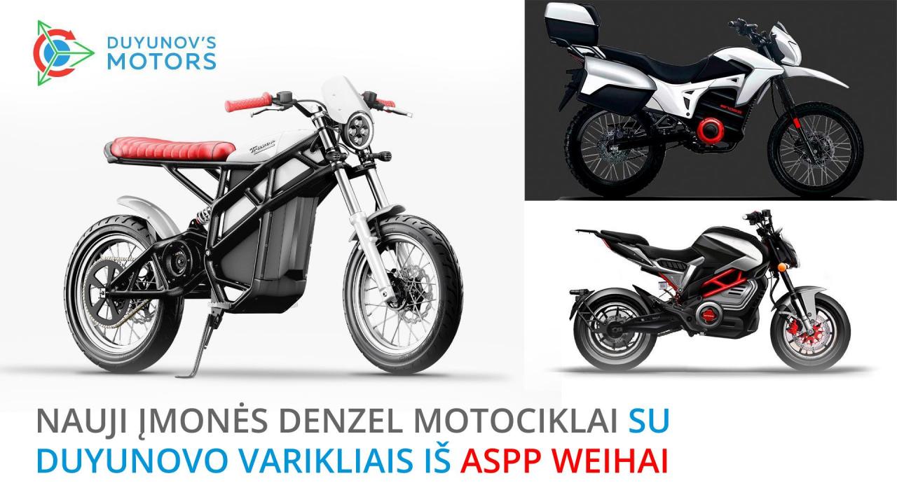 Nauji įmonės Denzel motociklai su Duyunovo varikliais iš ASPP Weihai