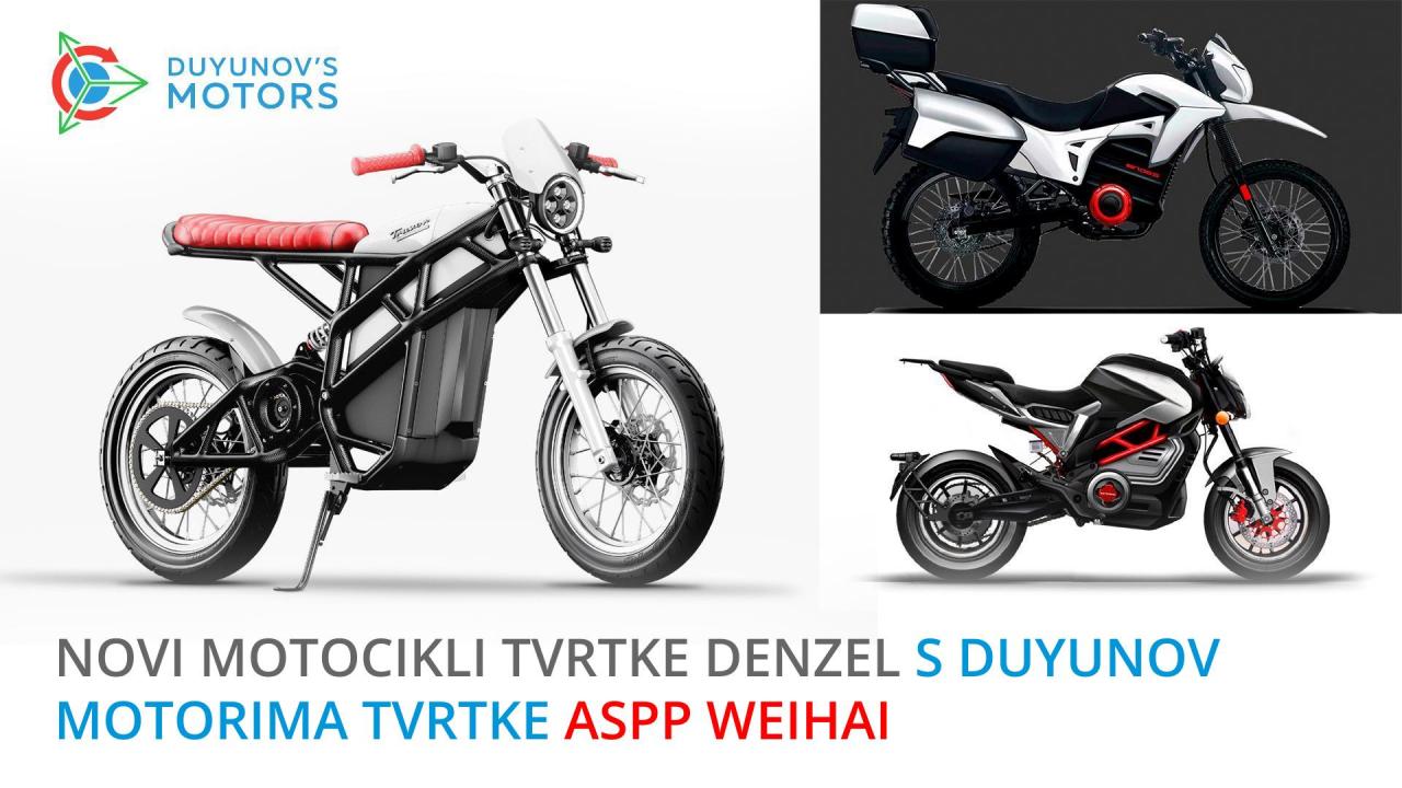 Novi motocikli tvrtke Denzel s Duyunov motorima tvrtke ASPP Weihai