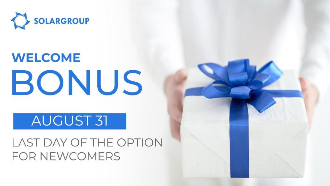 "Welcome bonus": there are 2 weeks left until the end of the offer for newcomers