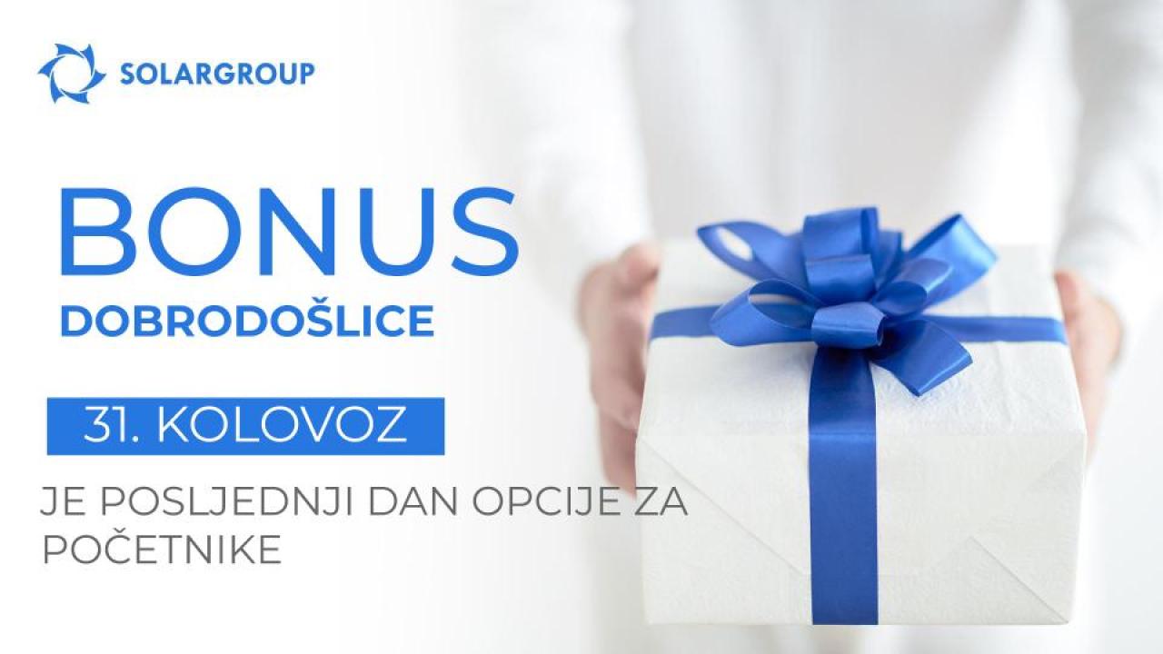 "Bonus dobrodošlice": preostalo je 2 tjedna do završetka akcije za početnike