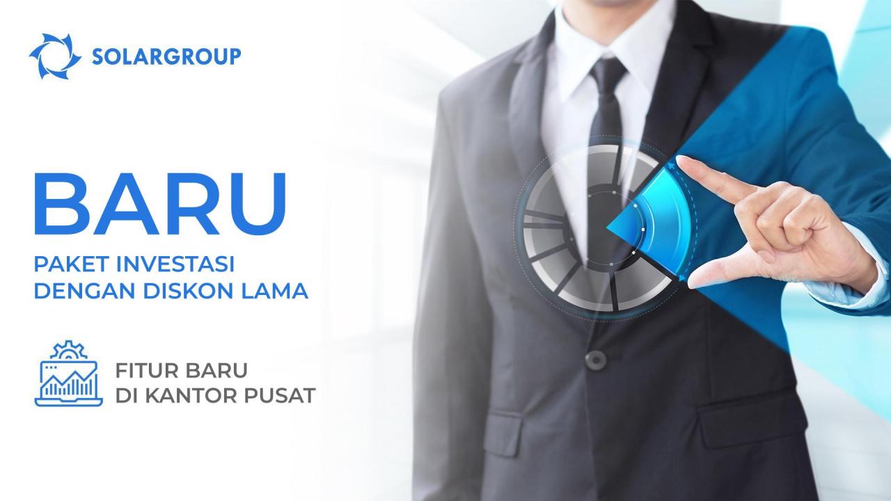 Beli paket investasi baru menggunakan diskon lama! | Fitur baru di kantor pusat