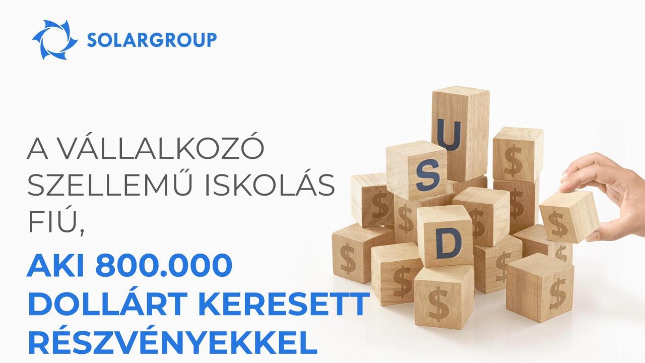 A 15 éves kereskedő fél év alatt 800 ezer dollárt keresett