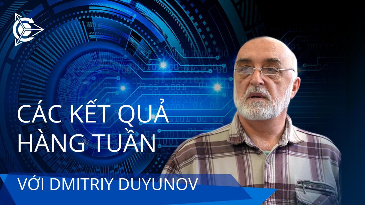 Các kết quả trong tuần của dự án "Động cơ của Duyunov"