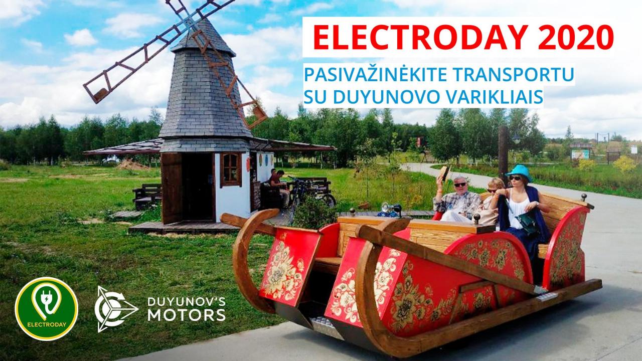 Electroday 2020: technika su Duyunovo varikliais, dalyvauja elektros transporto festivalyje