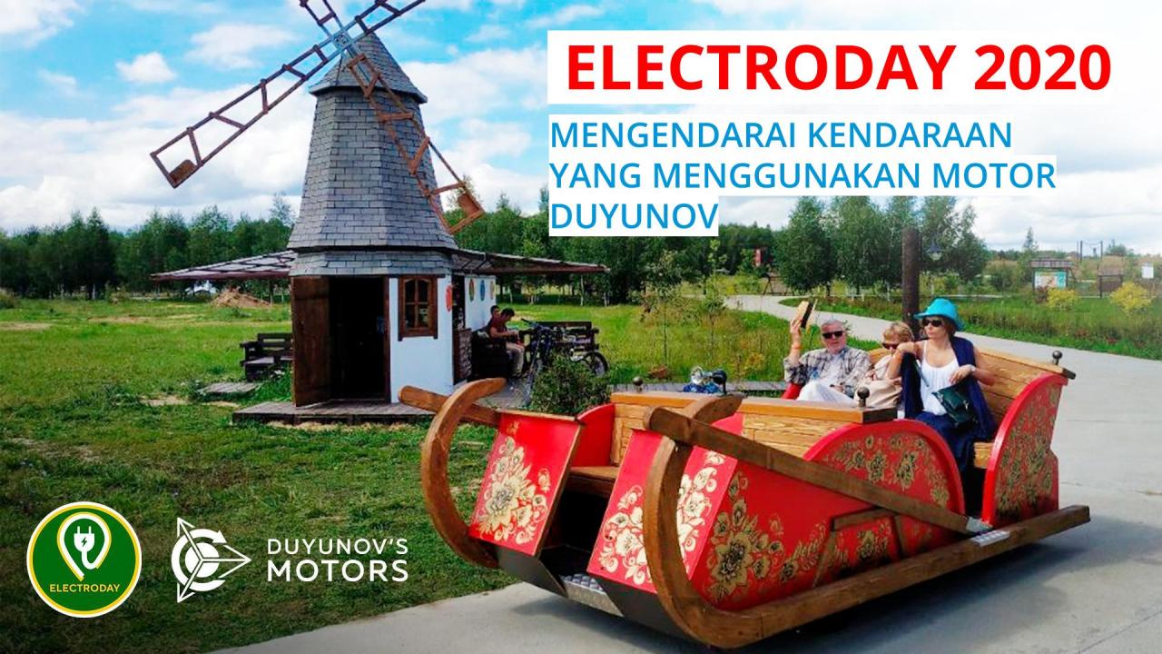 Electroday 2020: kendaraan yang menggunakan motor Duyunov berpartisipasi dalam pameran transportasi listrik