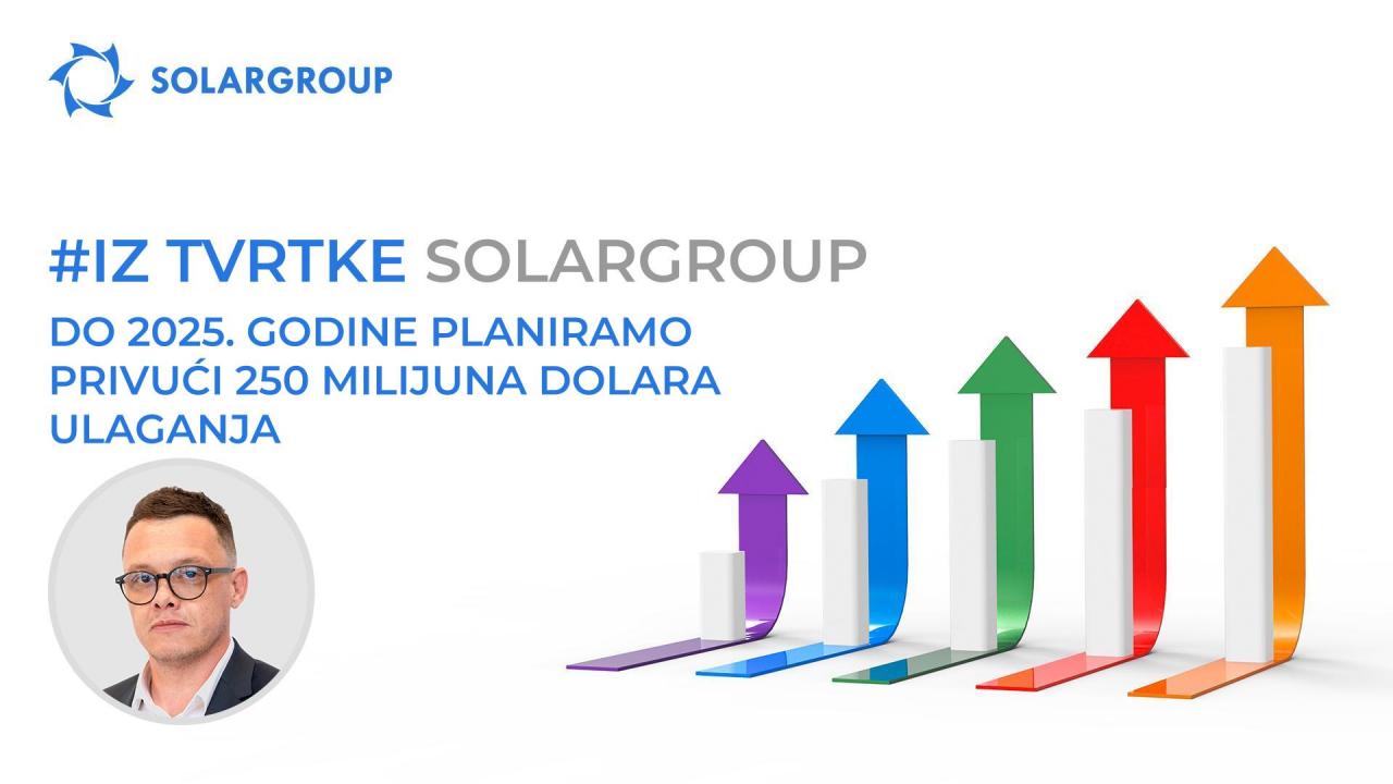 Iz tvrtke SOLARGROUP: do 2025. godine planiramo privući 250 milijuna dolara ulaganja