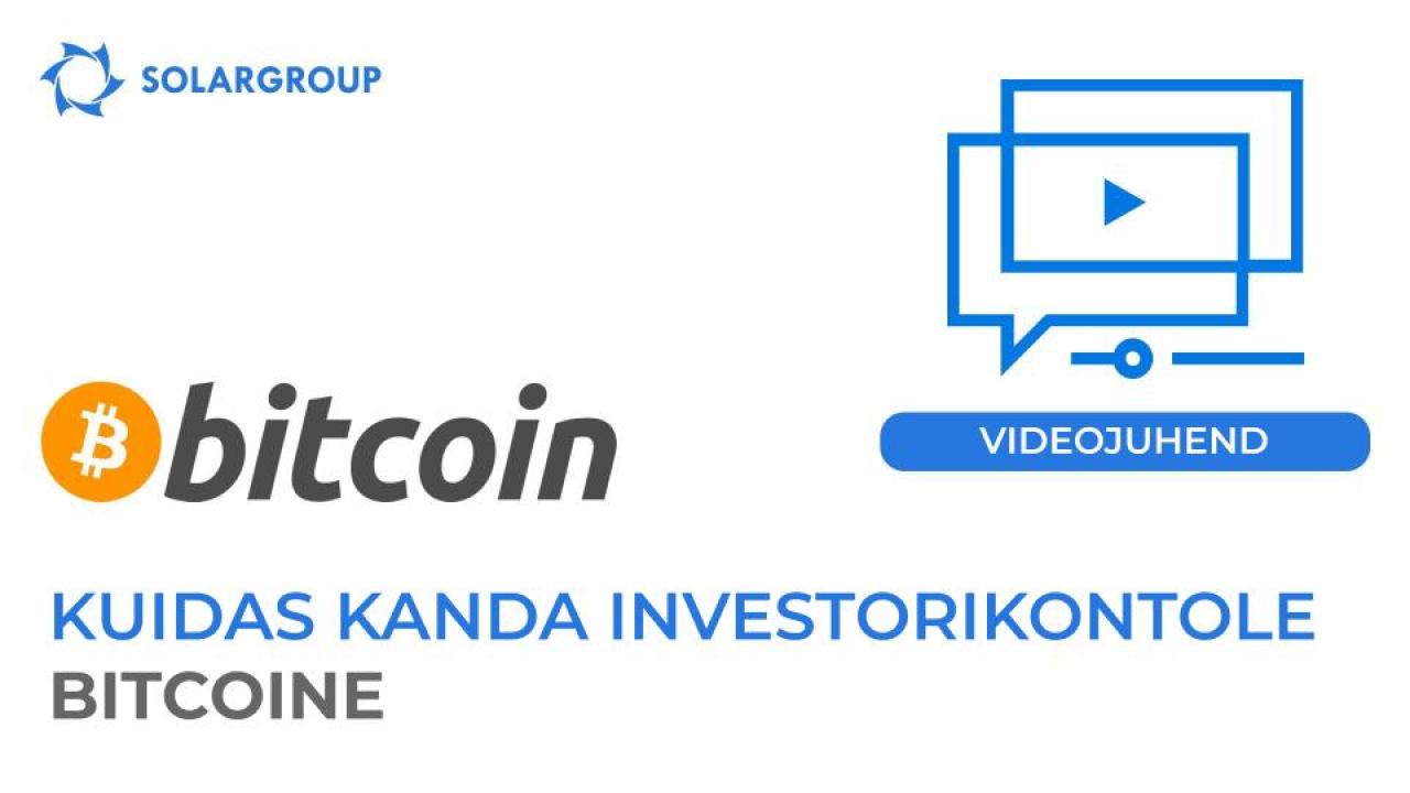 Projektikontole Bitcoinide ülekandmise videojuhend