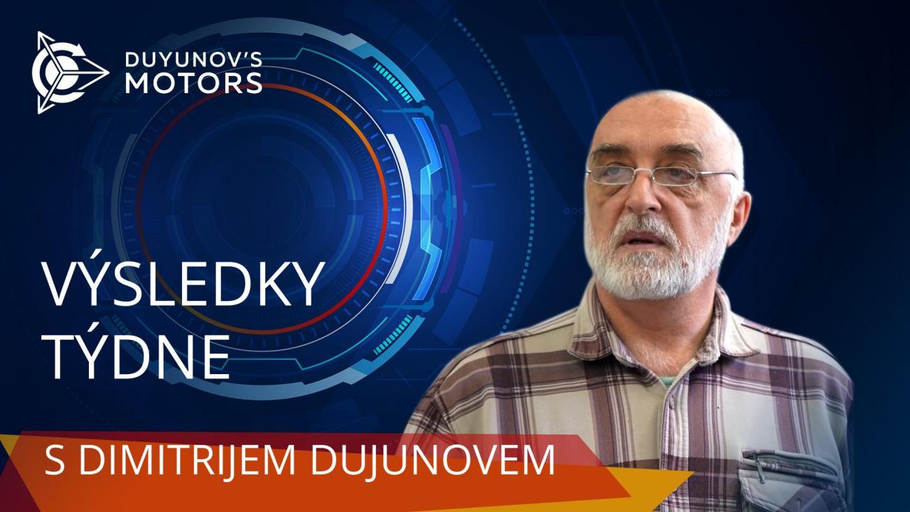 Výsledky týdne v projektu Motory Dujunova