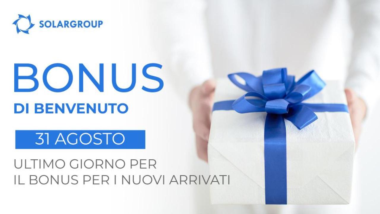 Bonus di benvenuto: ultimi giorni di attivazione dell'opzione