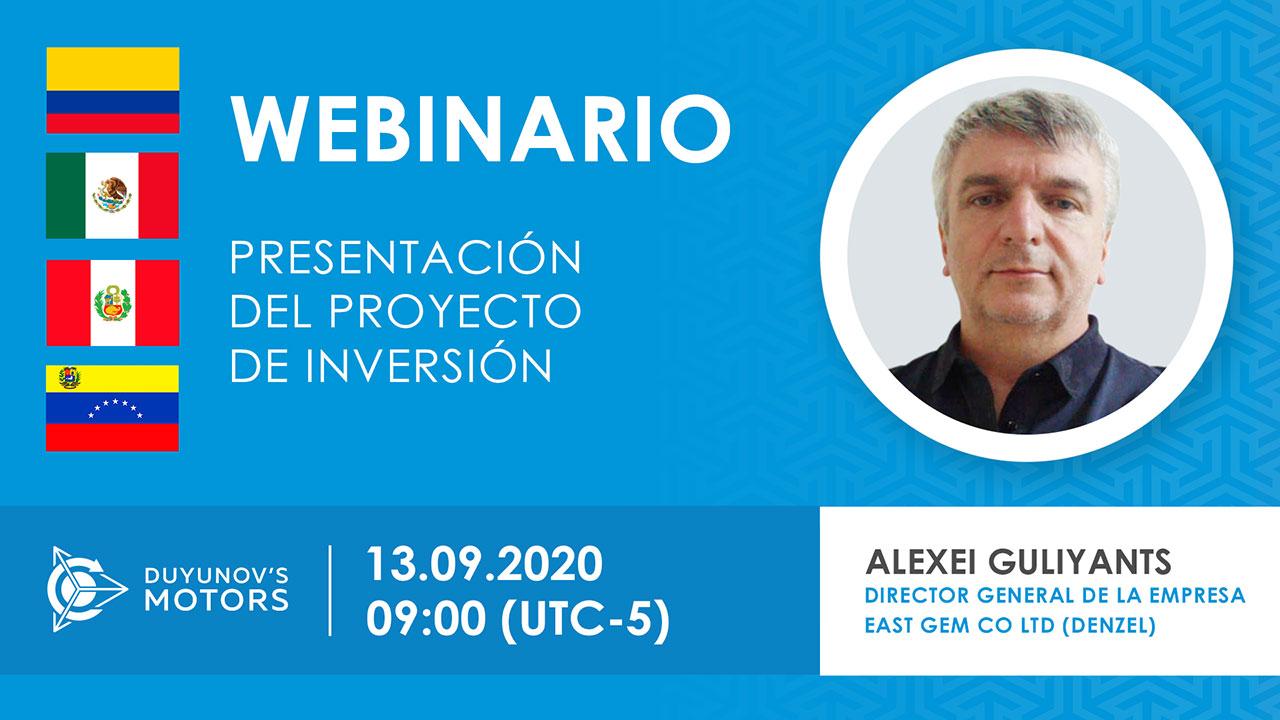Latinoamerica. Presentación del proyecto de inversión "Motores de Duyunov"