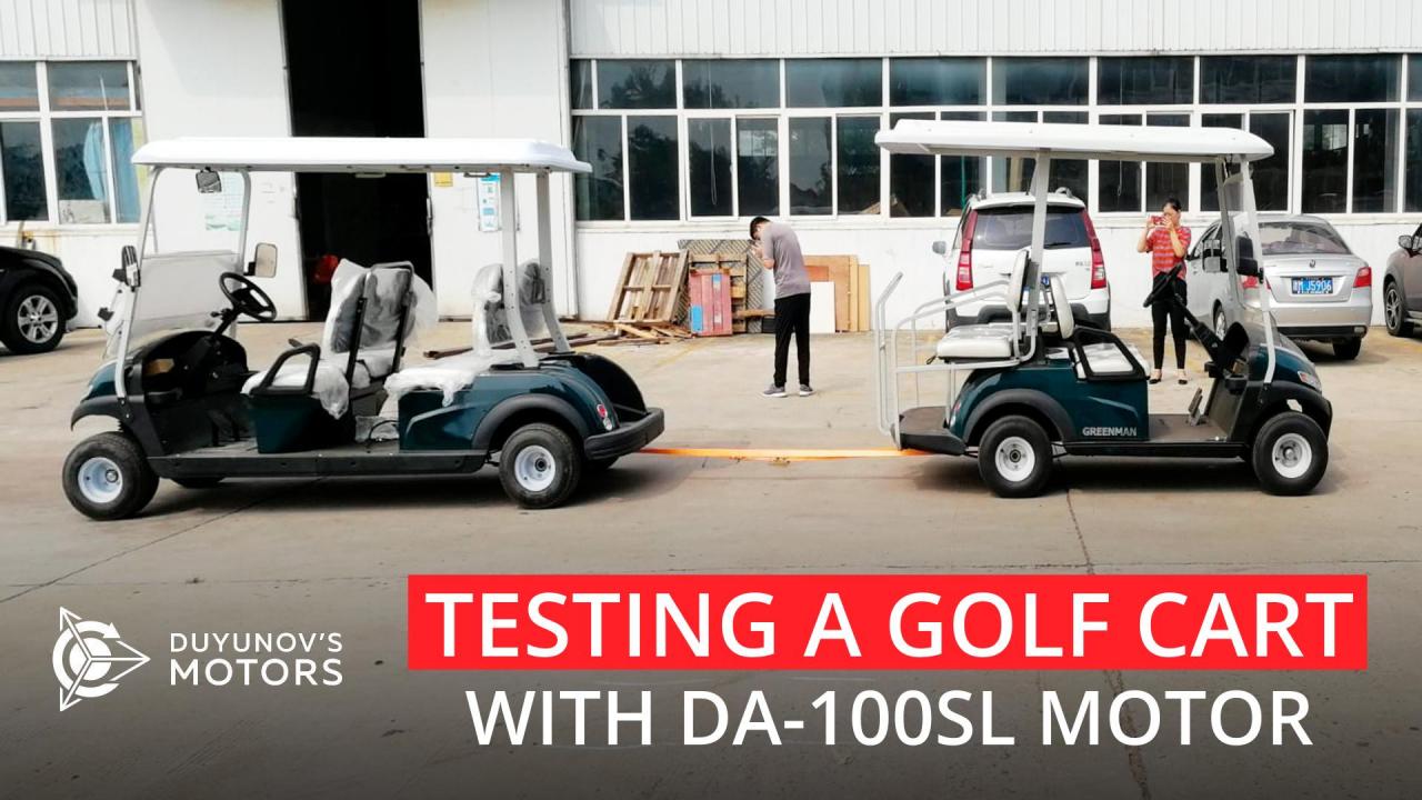 Testing a golf cart with DA-100SL motor