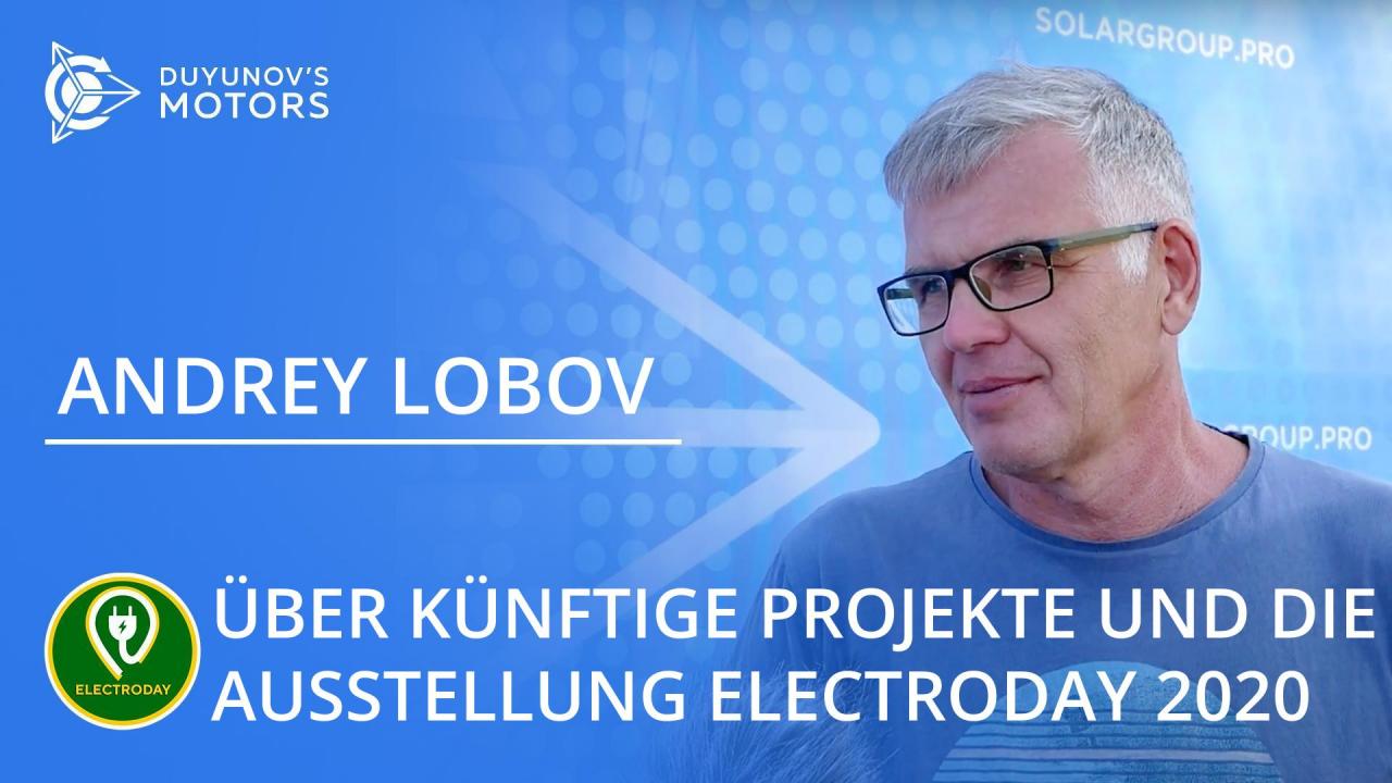 Der Fortschritt ist offensichtlich: Andrey Lobov erzählte über künftige Projekte mit Duyunov-Motoren und darüber, wie das Festival "Electroday 2020" verlief.