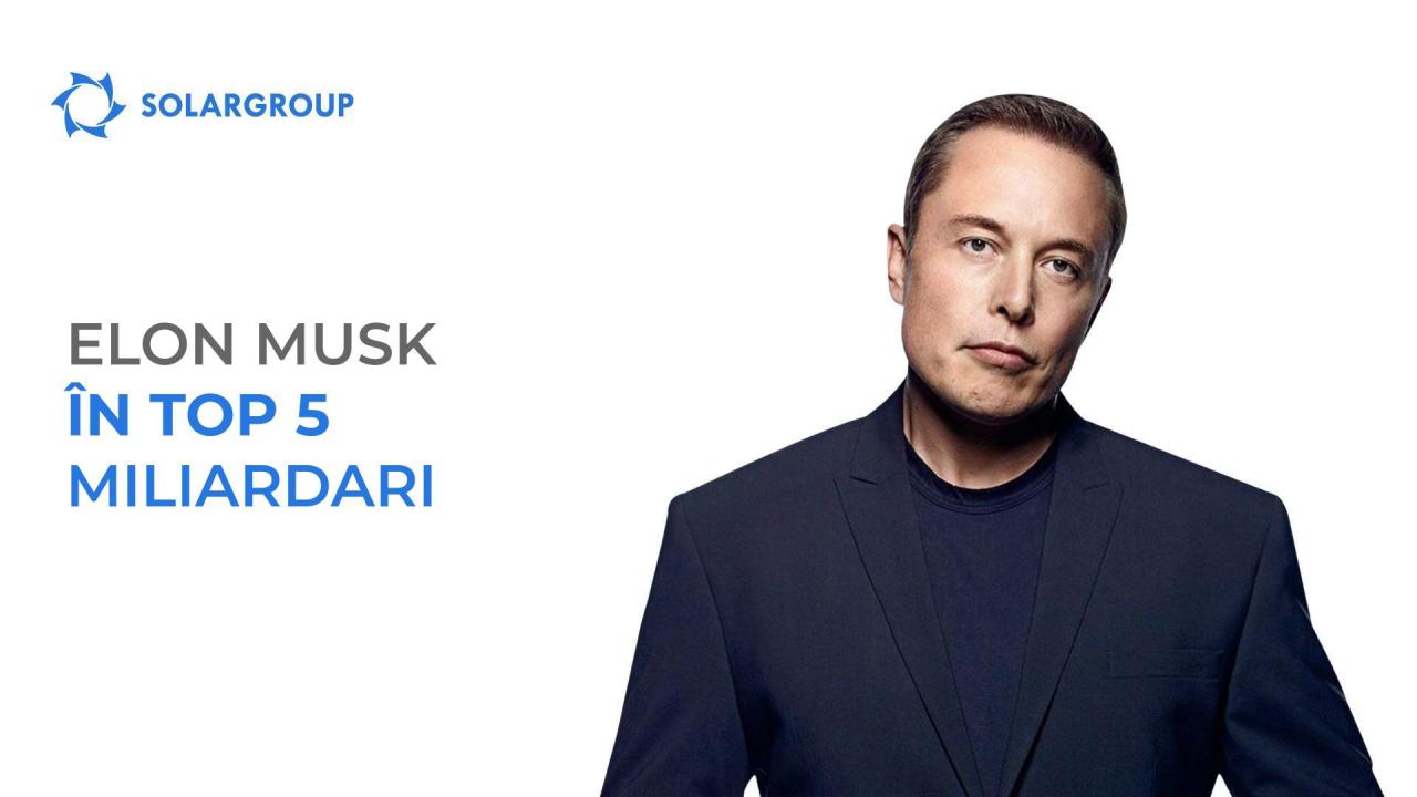 Elon Musk - iarăși în clubul TOP 5