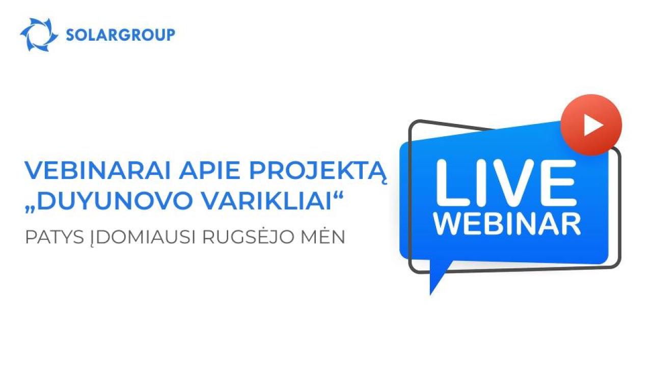 Vebinarai apie projektą „Duyunovo Varikliai“: tarptautinė apimtis ir išskirtiniai transliacijų svečiai.