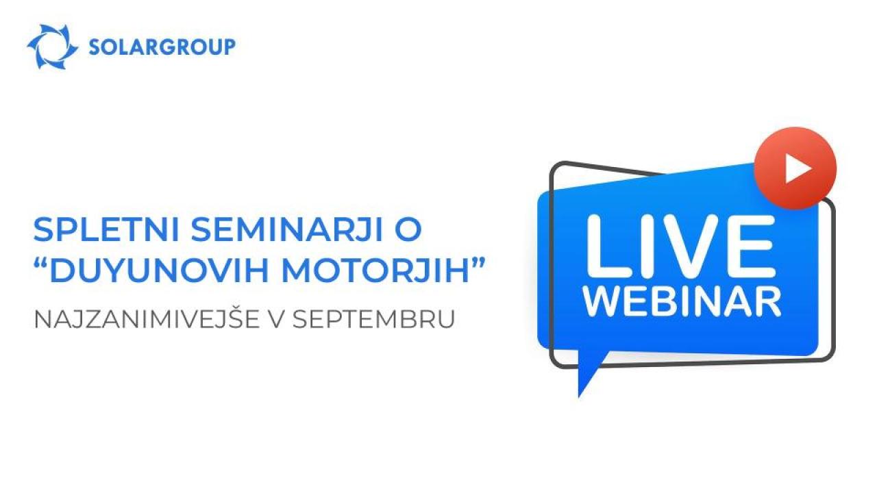 Spletni seminarji o projektu Duyunovi motorji: mednarodna pokritost in ekskluzivni gostje