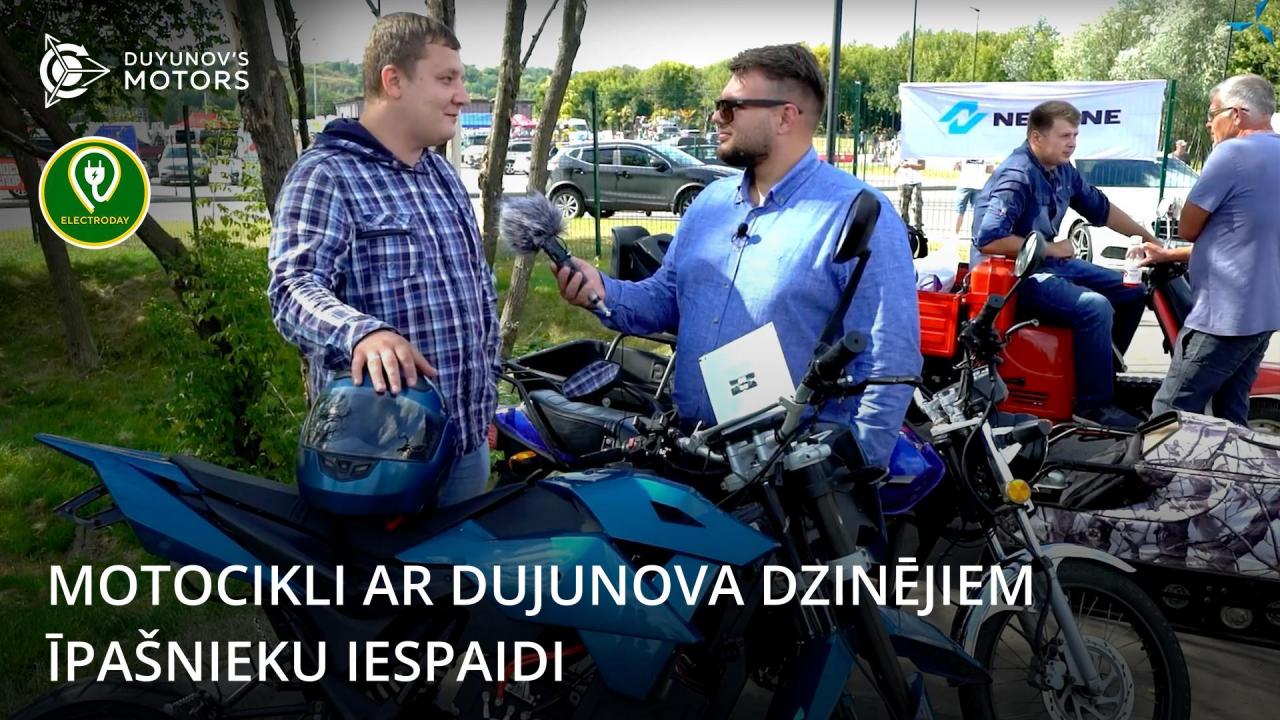 Motocikli ar Dujunova dzinējiem: īpašnieku iespaidi