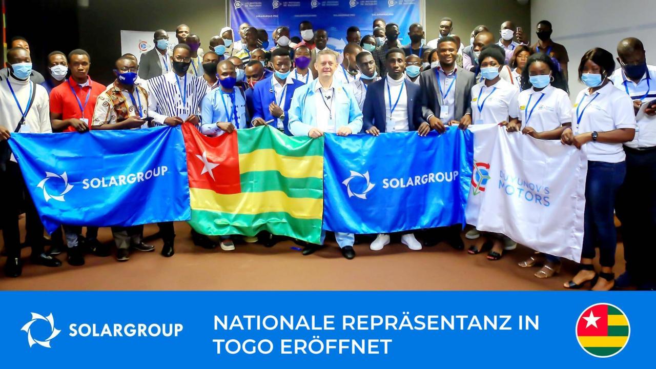 Die elfte in der Welt und die vierte in Afrika: in Togo wurde die nationale Repräsentanz von SOLARGROUP eröffnet