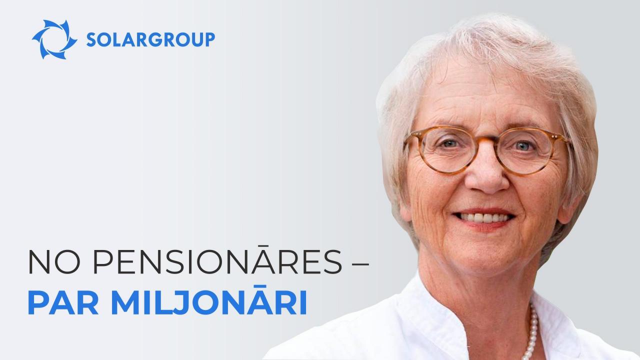 No pensionāres – par miljonāri: kā nopelnīt € 3 biržā 75 gadu vecumā