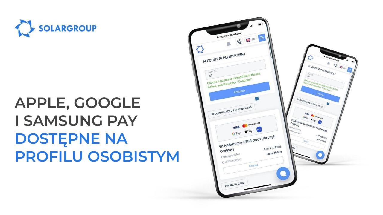 Zainwestuj przy pomocy kilku kliknięć: na profilu osobistym dostępne są teraz usługi Apple, Google i Samsung Pay