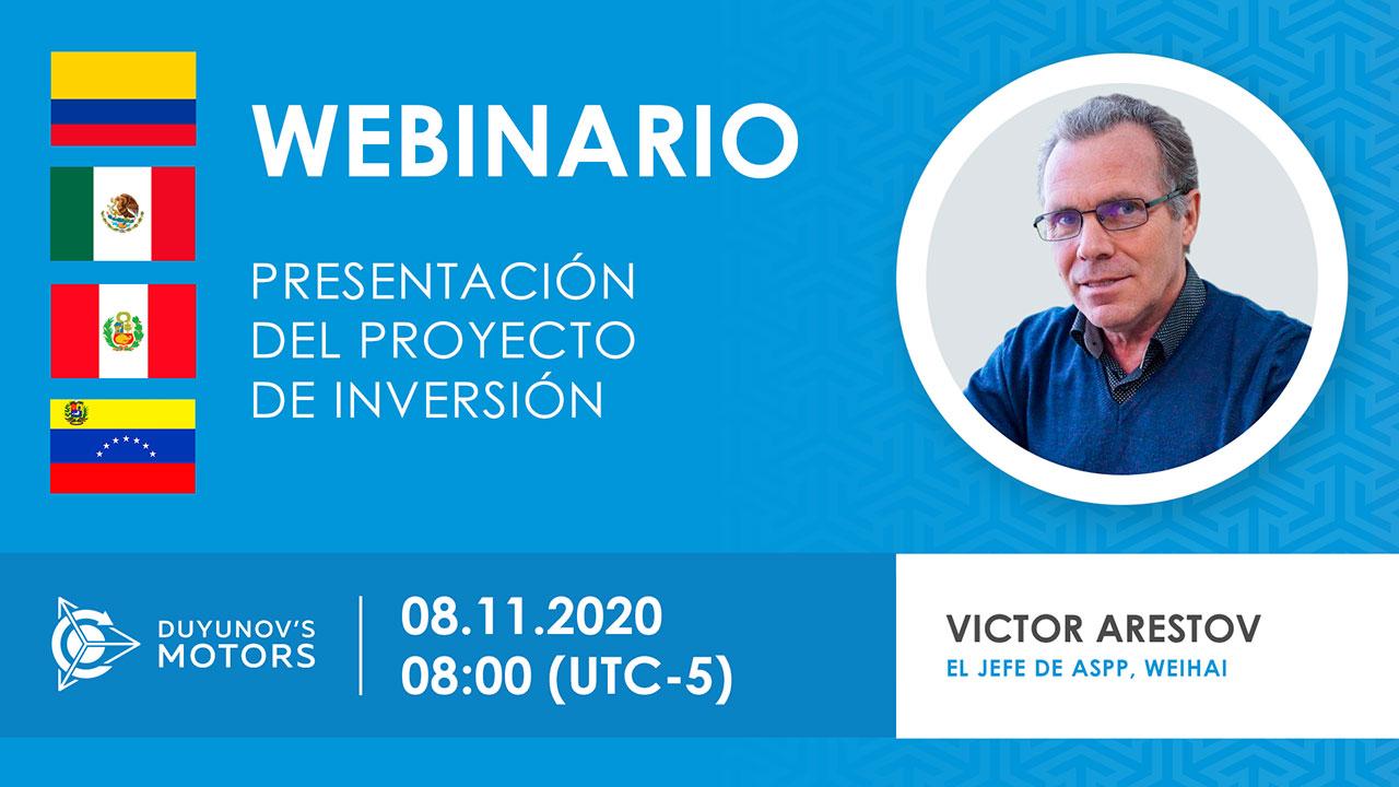 Latinoamerica. Presentación del proyecto de inversión "Motores de Duyunov"